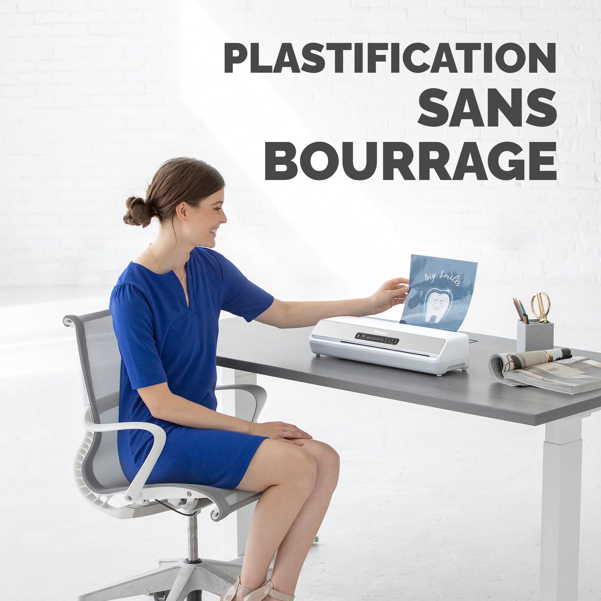 Fellowes Plastifieuse Amaris A3, Chauffe Rapide 1 Min, Arrêt Automatique, Mode Veille, InstaHeat, 80-175 Microns, 10 Pochettes A4