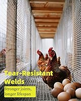 Vista 7 de SEBOSS Tela Metálica de Malla de 1/2 pulgada 24 pulg. x 50 pies Calibre 19, Galvanizada en Caliente Después de Soldadura, Rollo de Malla de Alambre