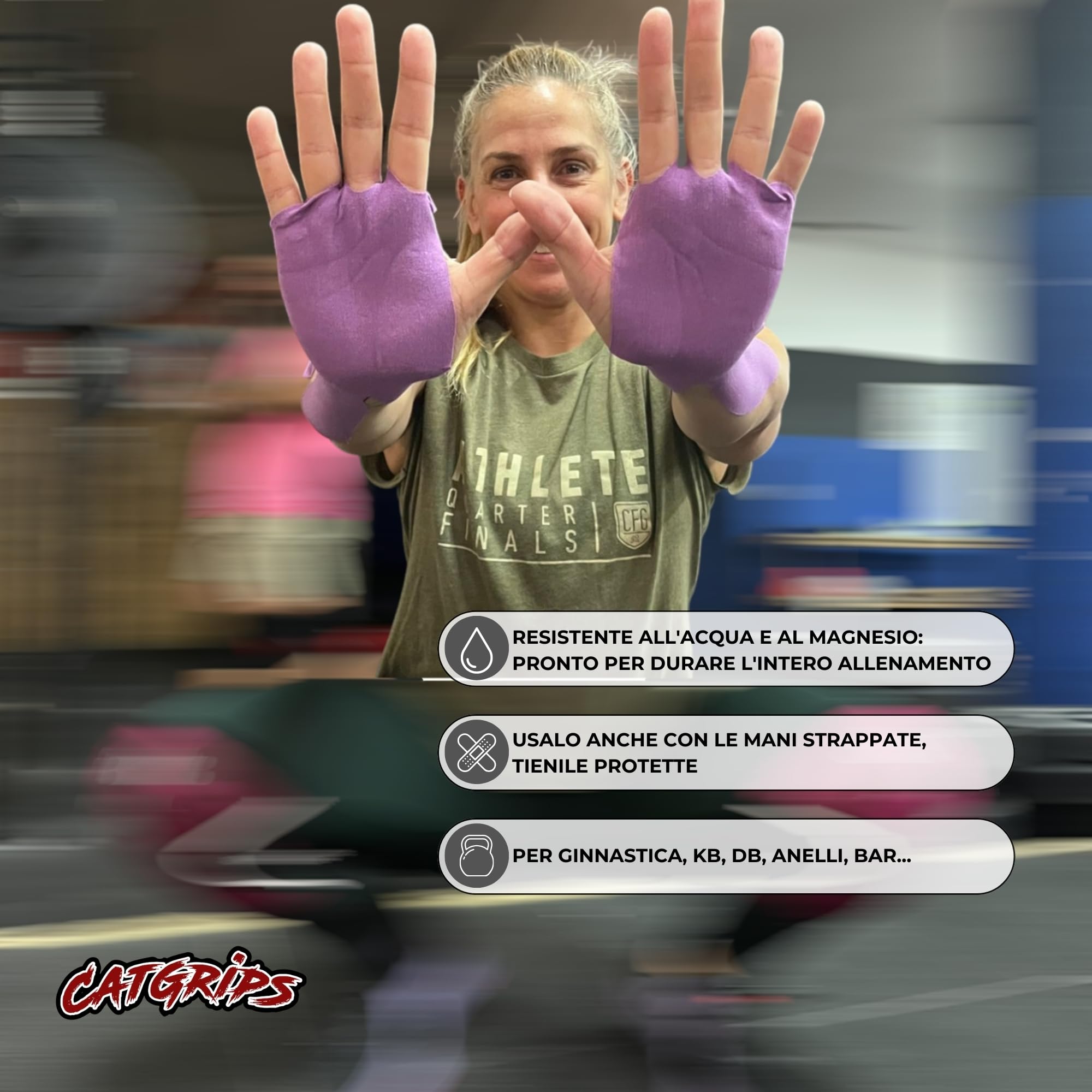 Staffe Per Crossfit Over Sport Con Protezione Mani E Stabilizzazione Polso - Taglia Extra Large (XL) Con Corda Inclusa