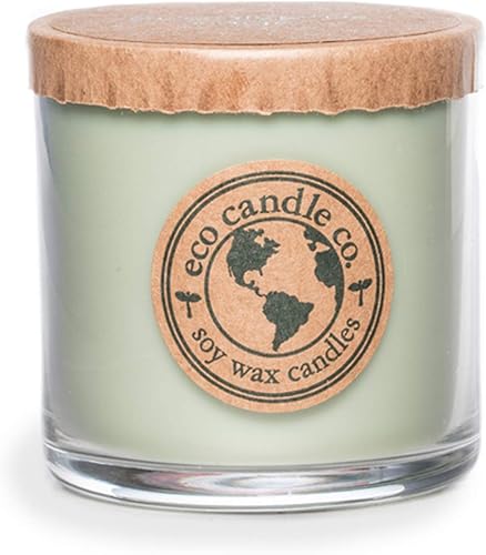 Eco Candle Co. Vela reciclada, salvia de eucalipto, 6 oz. - Aromas de eucalipto, sándalo, romero y salvia - 100% cera de soja, sin plomo, etiqueta y