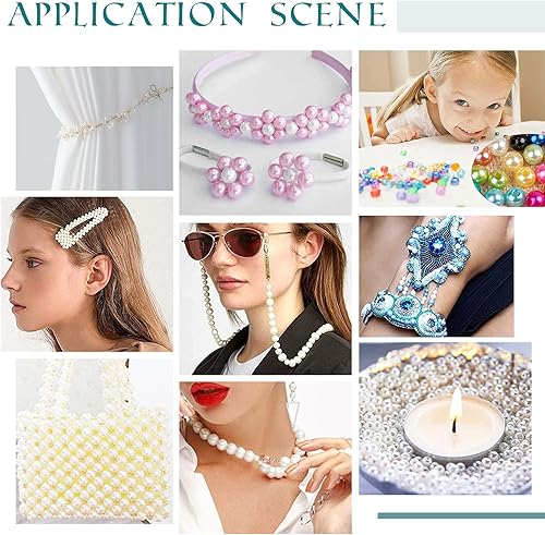 Miniatura 5 de Pandahall Elite perlas pequeñas redondas brillosas Canutillos surtidos de raso para joyas Paquete de caja redonda Vidrio Rosado cameo  4mm