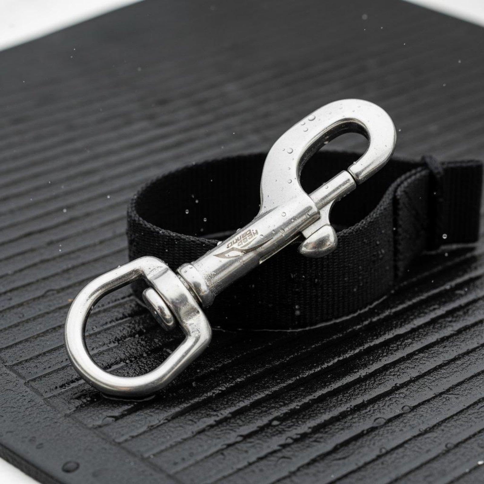 Single-Ended Bolt Snap Scuba BCD Clip Accurate Spring Mechanism Swivel Bolt Snap Hook for Divers, Underwater, Boating, Crafting Silver 75MM-image-28