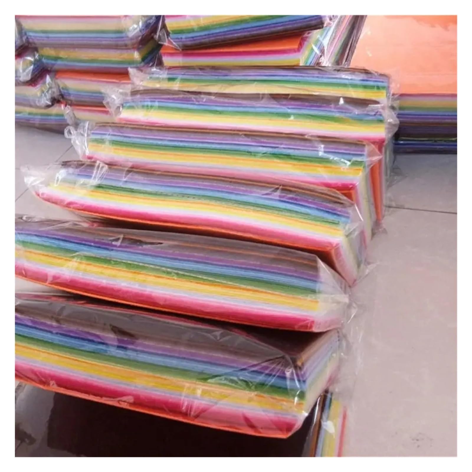 40 Uds Hoja de Tela Fieltro Colorida Cuadrados artesanía Costura 1mm Espesor no Tejida DIY para Costura y Manualidades de Bricolaje(30x30cm 40pcs)