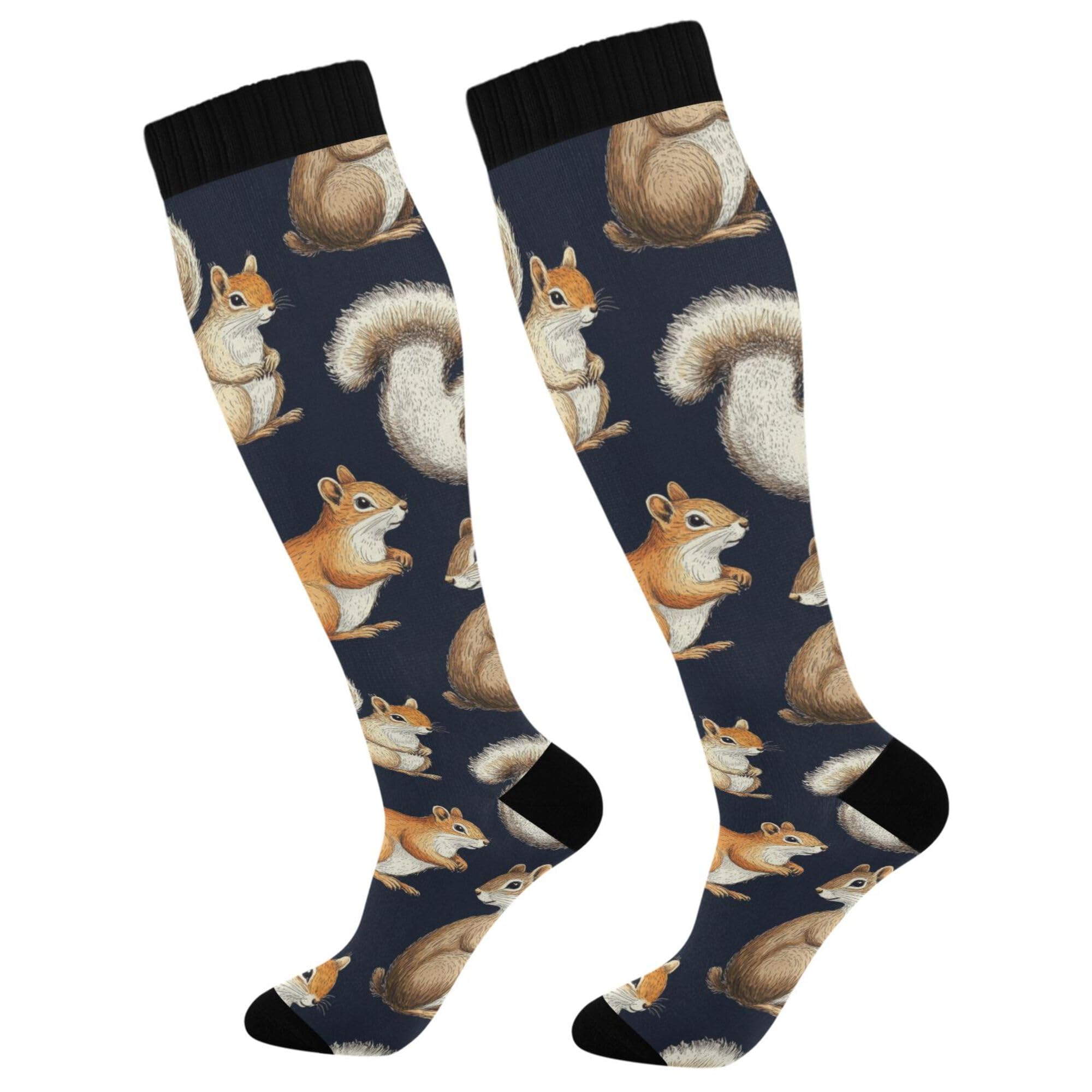 Fisyme Socks for Women Men Warm Comfort Athletic Crew Running Hiking Cycling Compression Socks