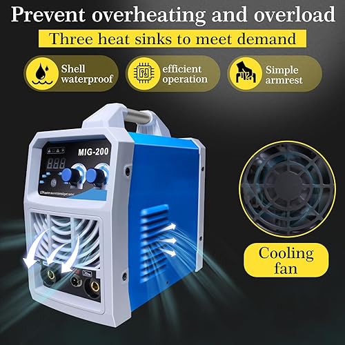 Miniatura 3 de Soldador MIG 205Amp Inversor Digital IGBT Stick MMA Soldador, 110V Dual Voltaje Inicio Caliente Máquina de Soldadura Portátil