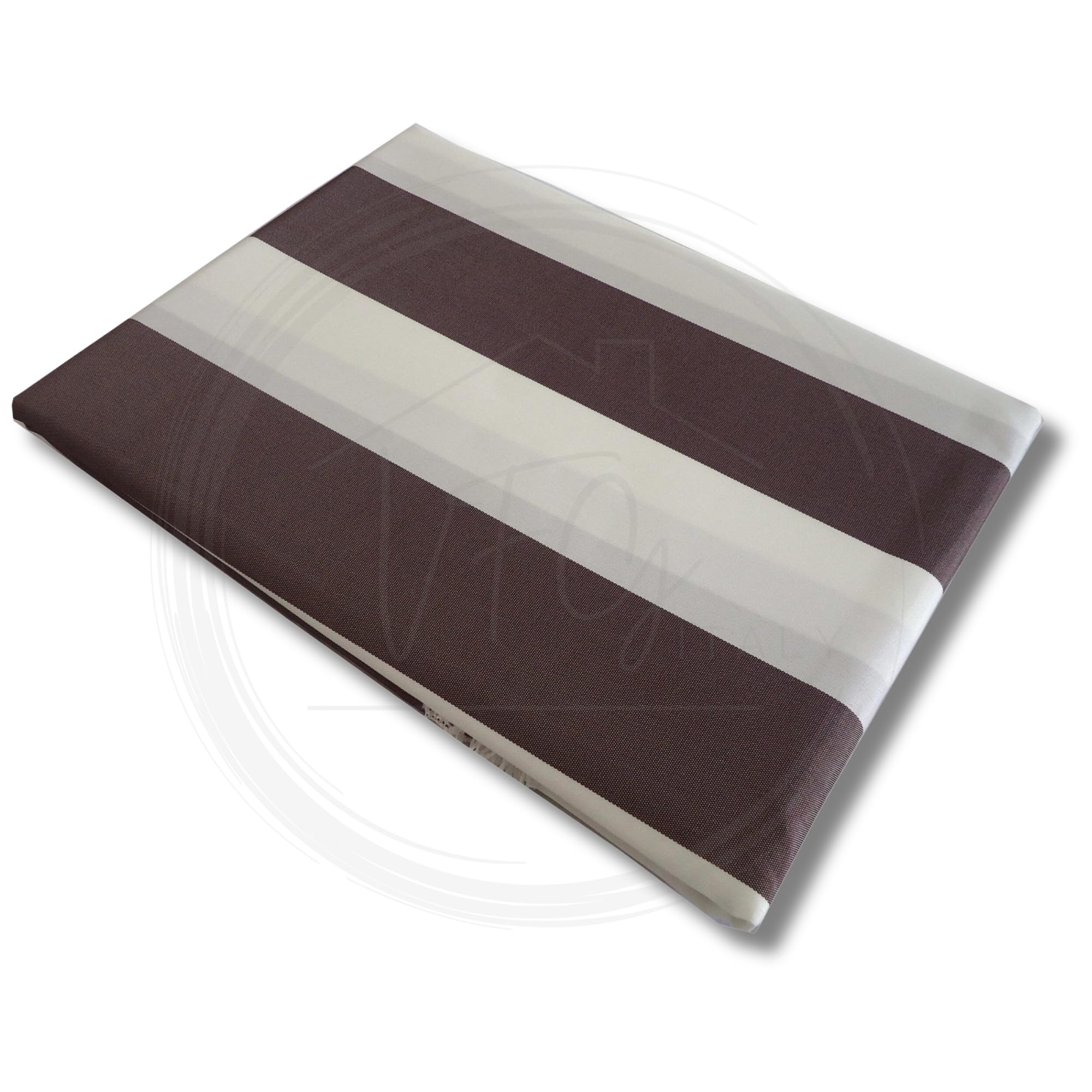 Tenda Sole Strisce Esterno Balcone Terrazzo Veranda con Anelli e Ganci 100% Poliestere Durevole Lavabile Marrone_bianco 290x290