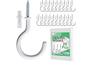20 Pcs Ceiling Hooks for Hanging Plants - 2.9 Inches Heavy Duty Screw Hooks