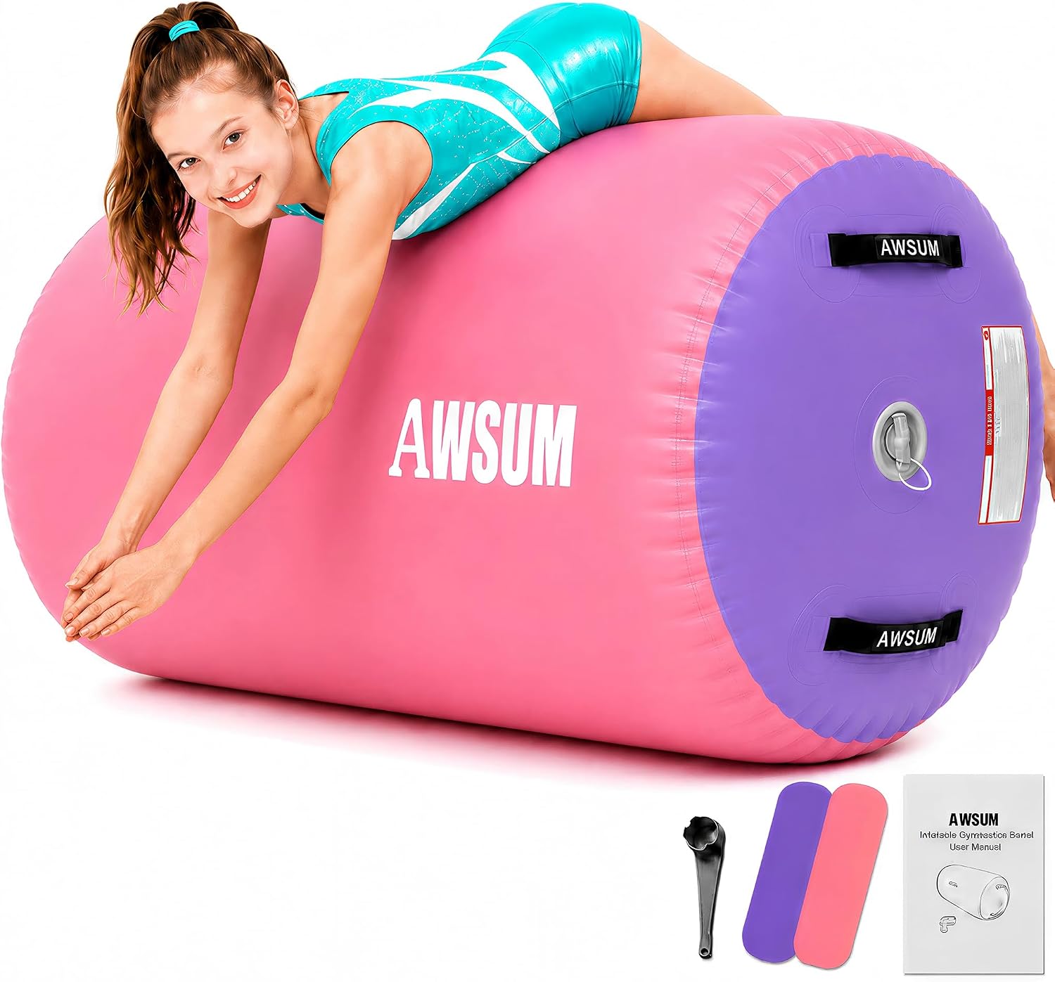 AWSUM Gymnastics Roller Barrel Tumbling Equipment Back Handspring Trainer