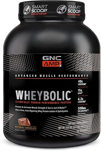 GNC AMP Wheybolic Fórmula de apoyo para la construcción muscular y el entrenamiento Proteína de suero puro aislado en polvo con BCAA Sin gluten