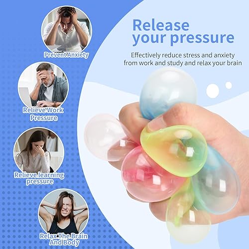 Miniatura 4 de Paquete de 12 bolas adhesivas que brillan en la oscuridad, recuerdos de fiesta, juguetes antiestrés para niños y adultos, bolas Lumi, bolas de