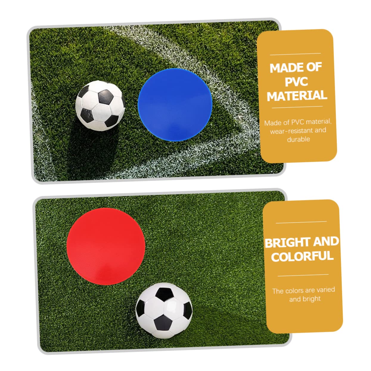 NULYLU 5pcs Football Training Spot Markers Non-Slip Soccer Training Equipment Multi-Function Soccer Signs for