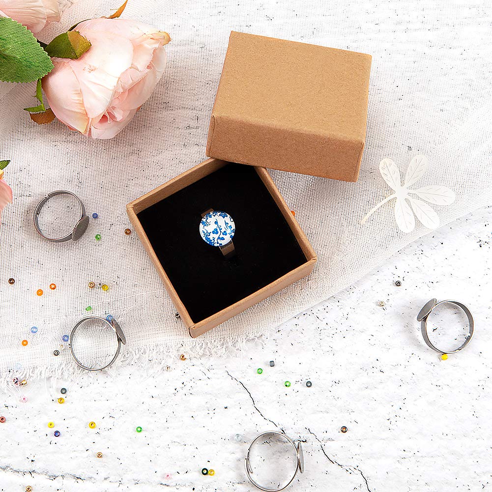 10 Basi Anello Regolabili In Ottone | Per Cabochon, Fai Da Te Gioielli, Bronzo Antico - Foto 11