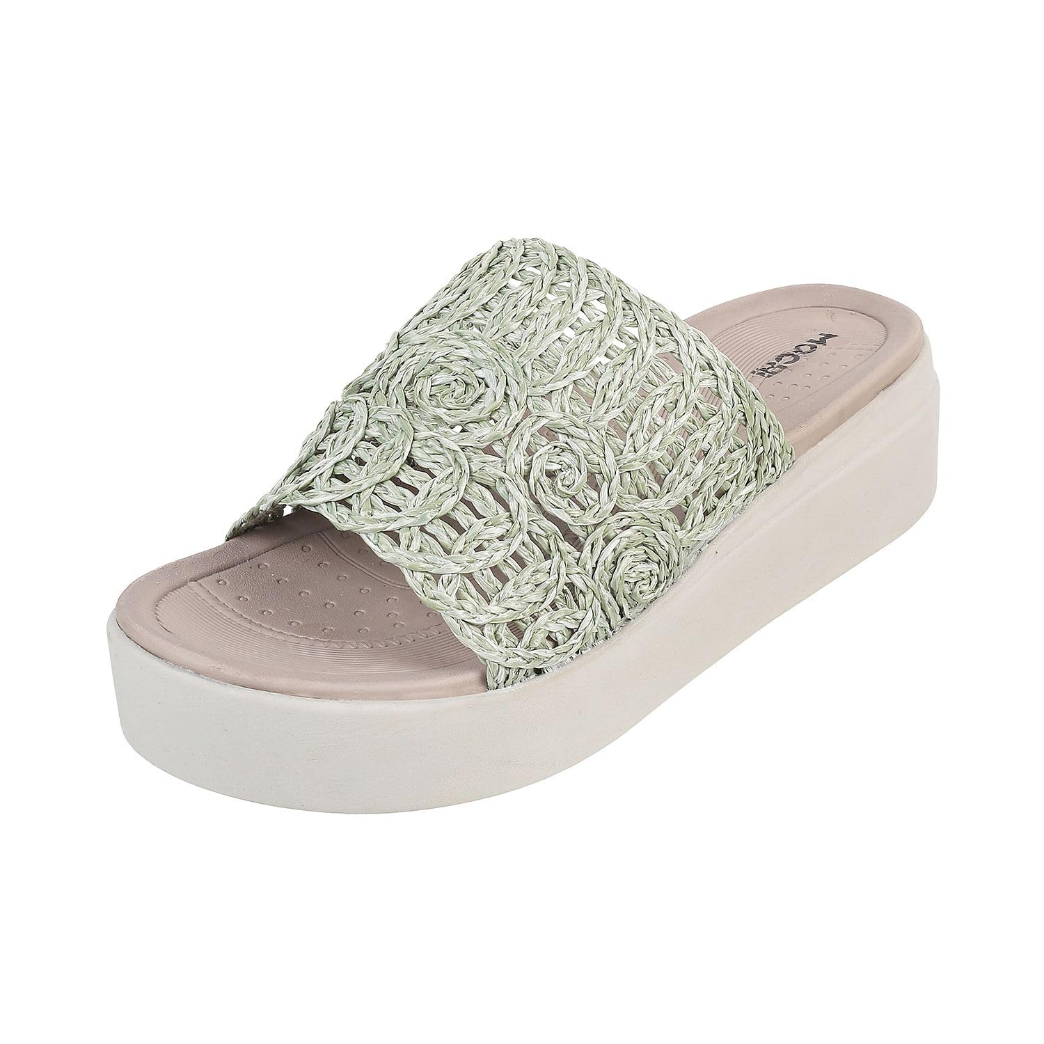 Mochi Women Green Wedge Heel Fashion Slip-on Sandal UK/6 EU/39 (34-179) (B0CHQS5CGY) Amazon Price History, Amazon Price Tracker