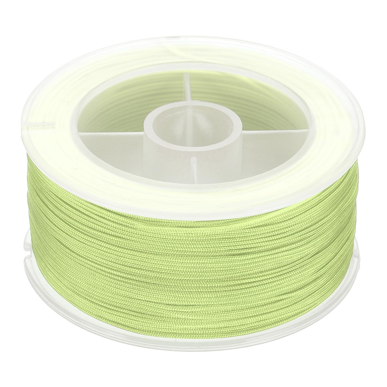 PATIKIL Nylon Cord 0.8mm x 71 Yards, Bracelet String Braided Nylon Thread Chinese Knotting Cord for Jewelry Making Beading Necklaces Blind Wind Chimes, Light Green