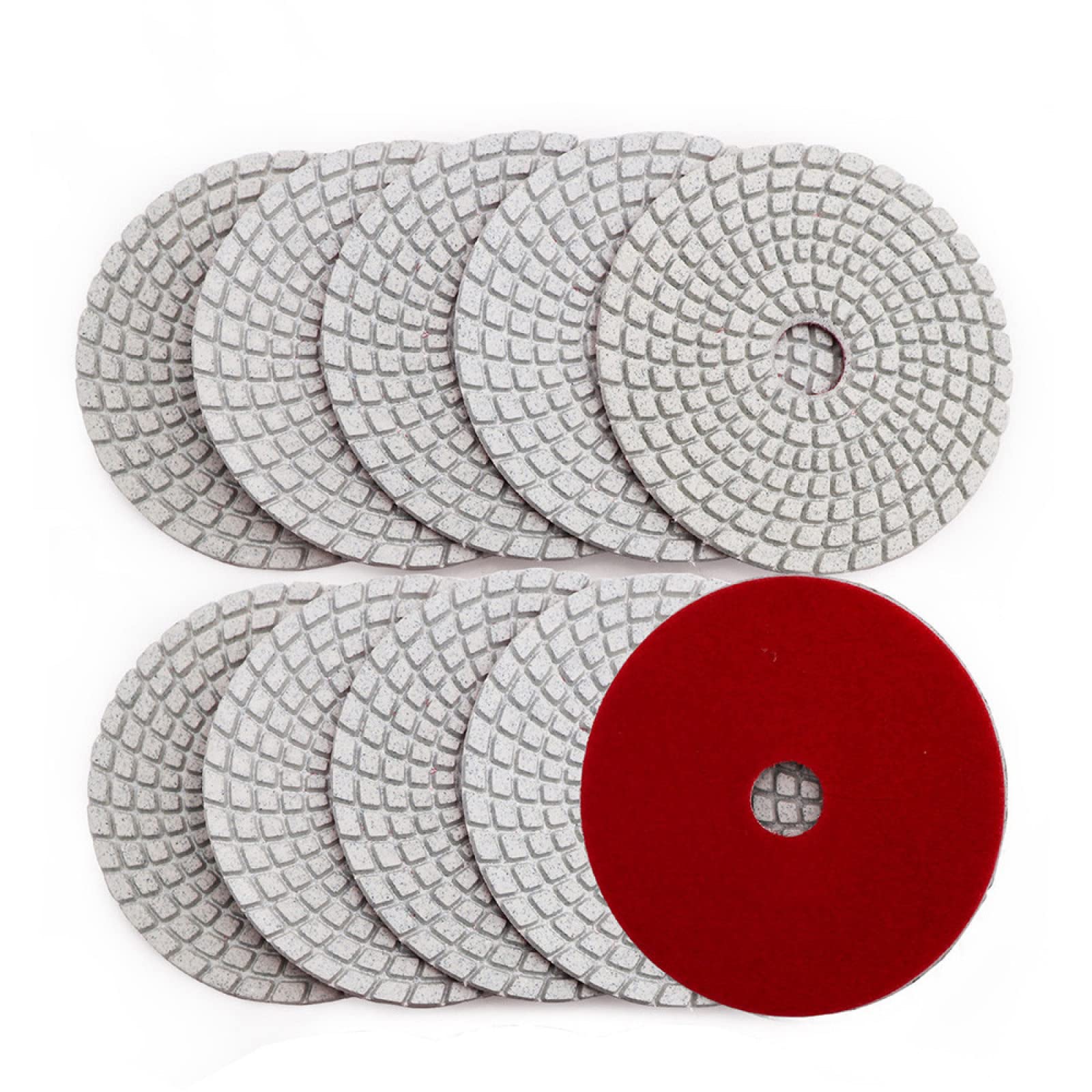 Almohadillas pulidoras de diamante, 10 almohadillas de pulido de diamante húmedo de 4 pulgadas for mármol, granito, disco de pulido de 0,00 mm