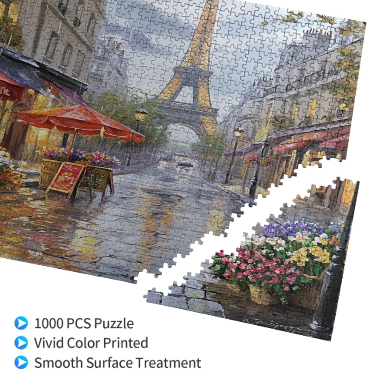 Puzzle 5000 Pezzi Francia Puzzle Adulti,DIY Street Puzzles Legno con Scatola Regalo,Puzzles Giochi Rilassamento e Intelligence,Gioco Familiare,Regalo Uomo e Donna,Home Room Decorazione,105x156cm,p222t