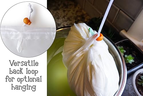 Miniatura 4 de Bolsa coladora de yogur griego, nailon ultrafino de 100 micrones (16 x 9 pulgadas)