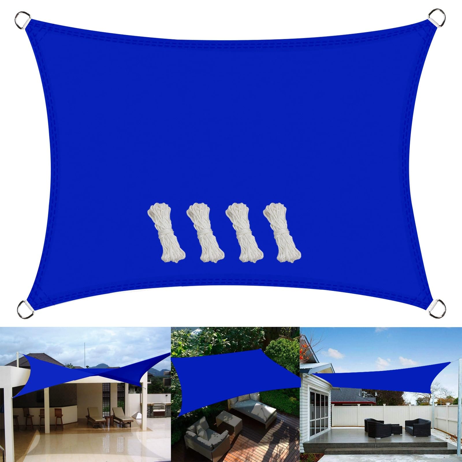 Filet d'ombrage rectangulaire 2x3.5 m pour serre et clôture de patio