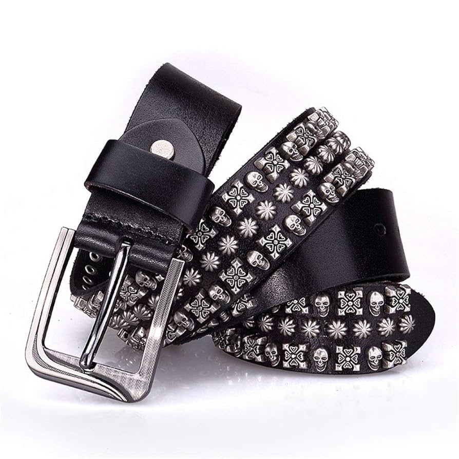 スタッズ付き黒ベルト Amazon.co.jp: スタッズベルト メンズ 革 スタッズ ベルト