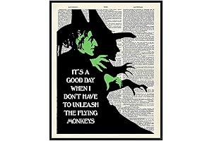 Funny Wizard of Oz Dictionary Art - Wicked Witch Wall Decor