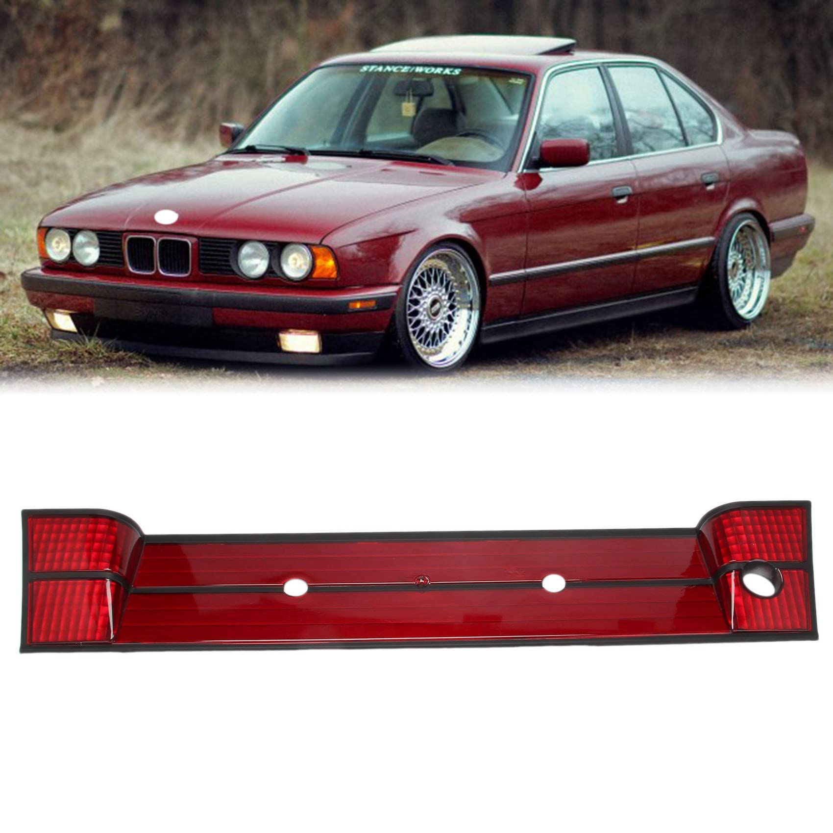 2X Tylny panel tablicy rejestracyjnej do tylnej ramy numer ramki do - 5 serii E34 525I