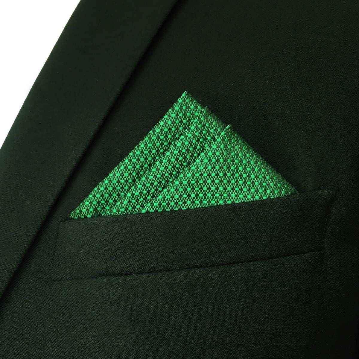 S&W SHLAX&WING Mens Pocket Square Solid Color Plain Blue Red Grey Large for Suit - Image 3