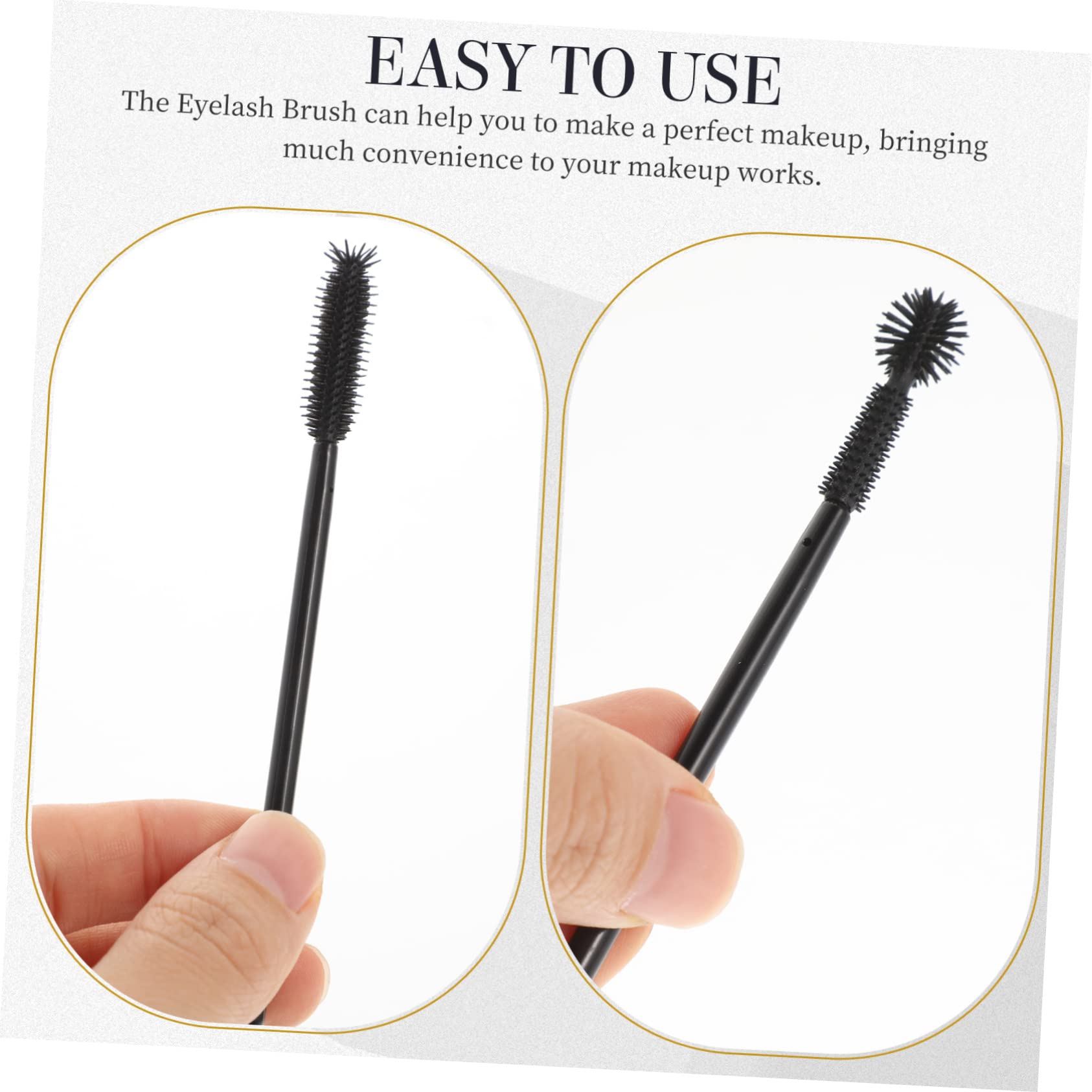 minkissy 100pcs Disposable Lash Wands Mini Eyebrow Brush Mascara Applicator Portable for Travel for Makeup Artists Home Users