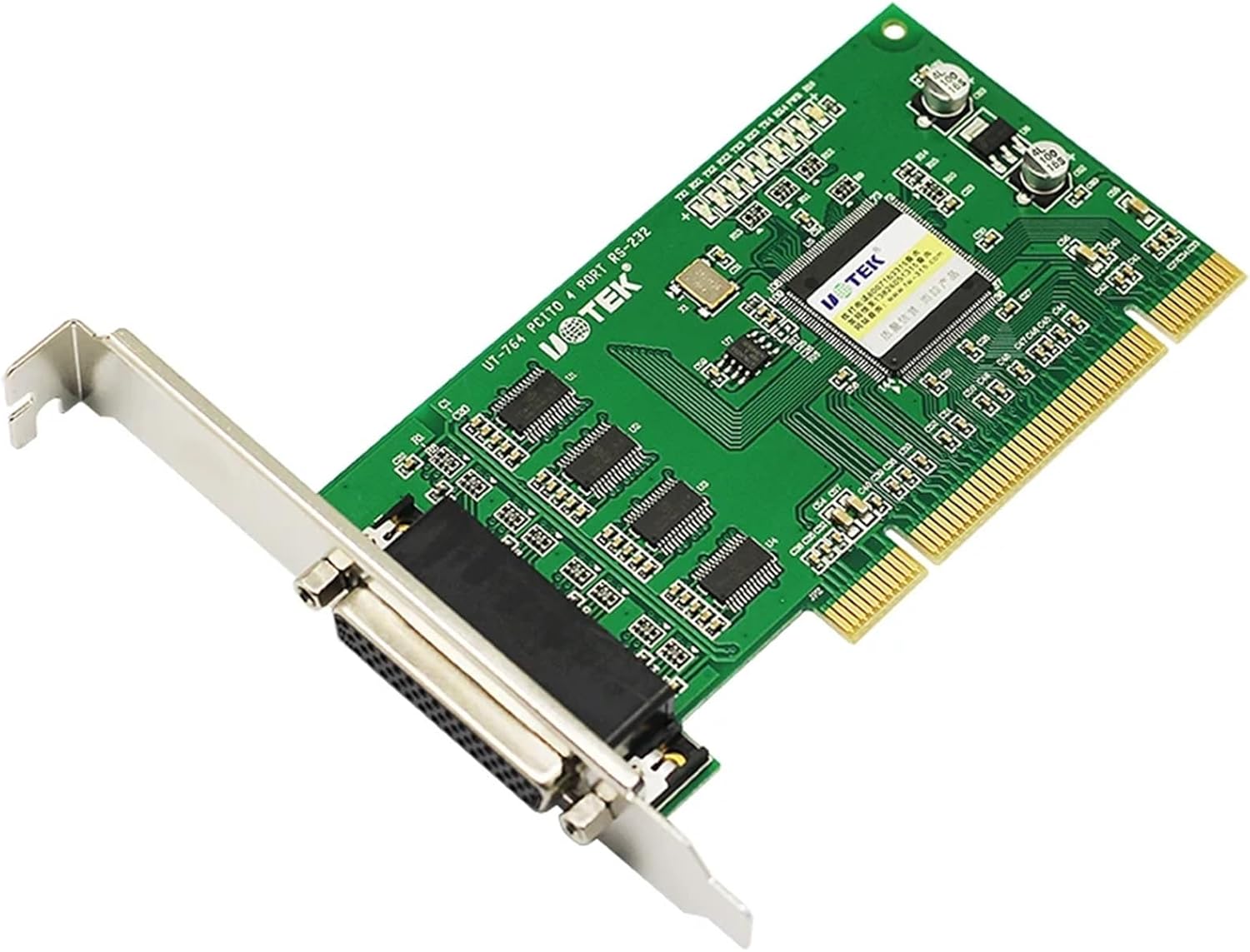 1PCS PCI to RS-232 Serial Card RS232 4 Ports High Speed DR44 Expansion Converter Industrial Grade DB9 Connector UT-764 Adapter