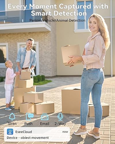 Miniatura 7 de Sistema de cámara de seguridad inalámbrica para exteriores lente dual 6MP 10X Zoom híbrido Auto-Track PTZ 4PCS 4K 10CH DVR con 1TB HDD para