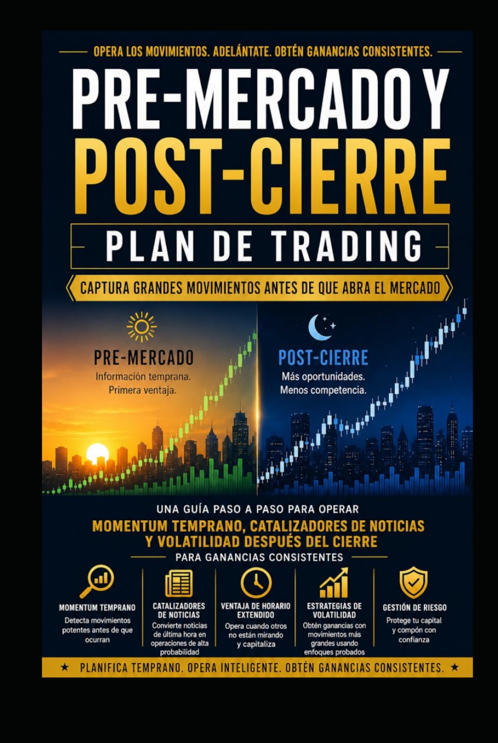 Plan Maestro de Trading en Pre-Mercado y Post-Cierre: Una Guía Paso a Paso para Operar Momentum Temprano, Catalizadores de Noticias y la Volatilidad del Post-Cierre para Obtener Ganancias Consistentes