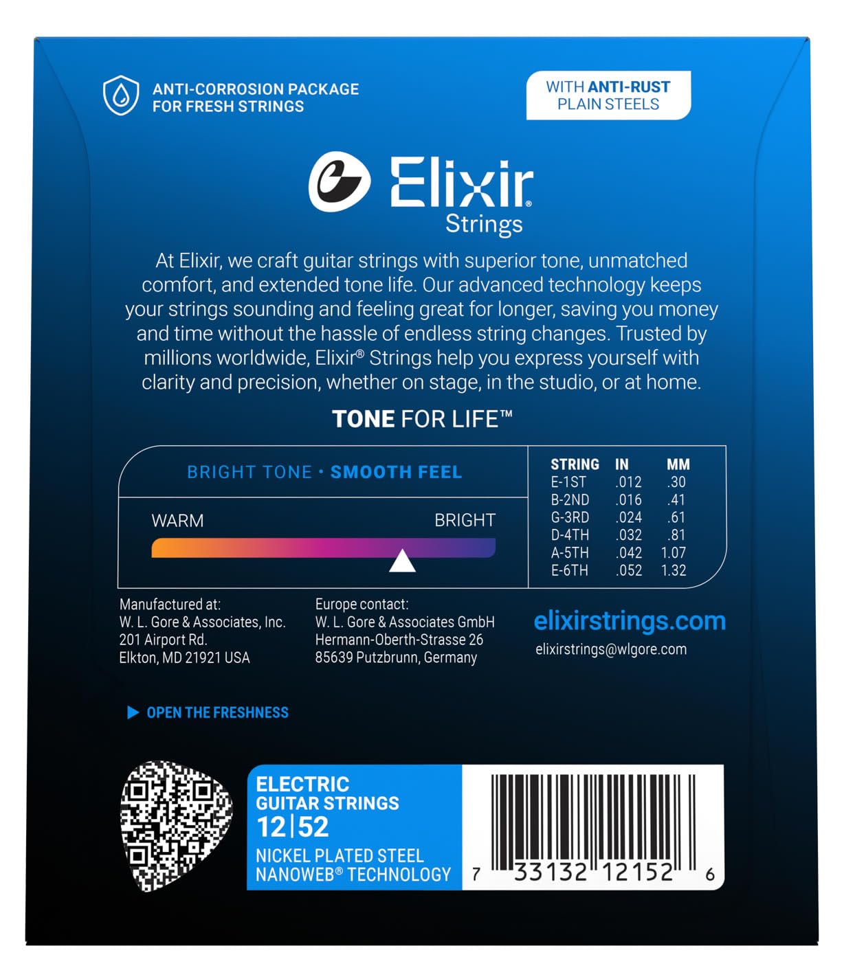 Amazon.co.jp: Elixir エリクサー エレキギター弦 NANOWEB Heavy .012