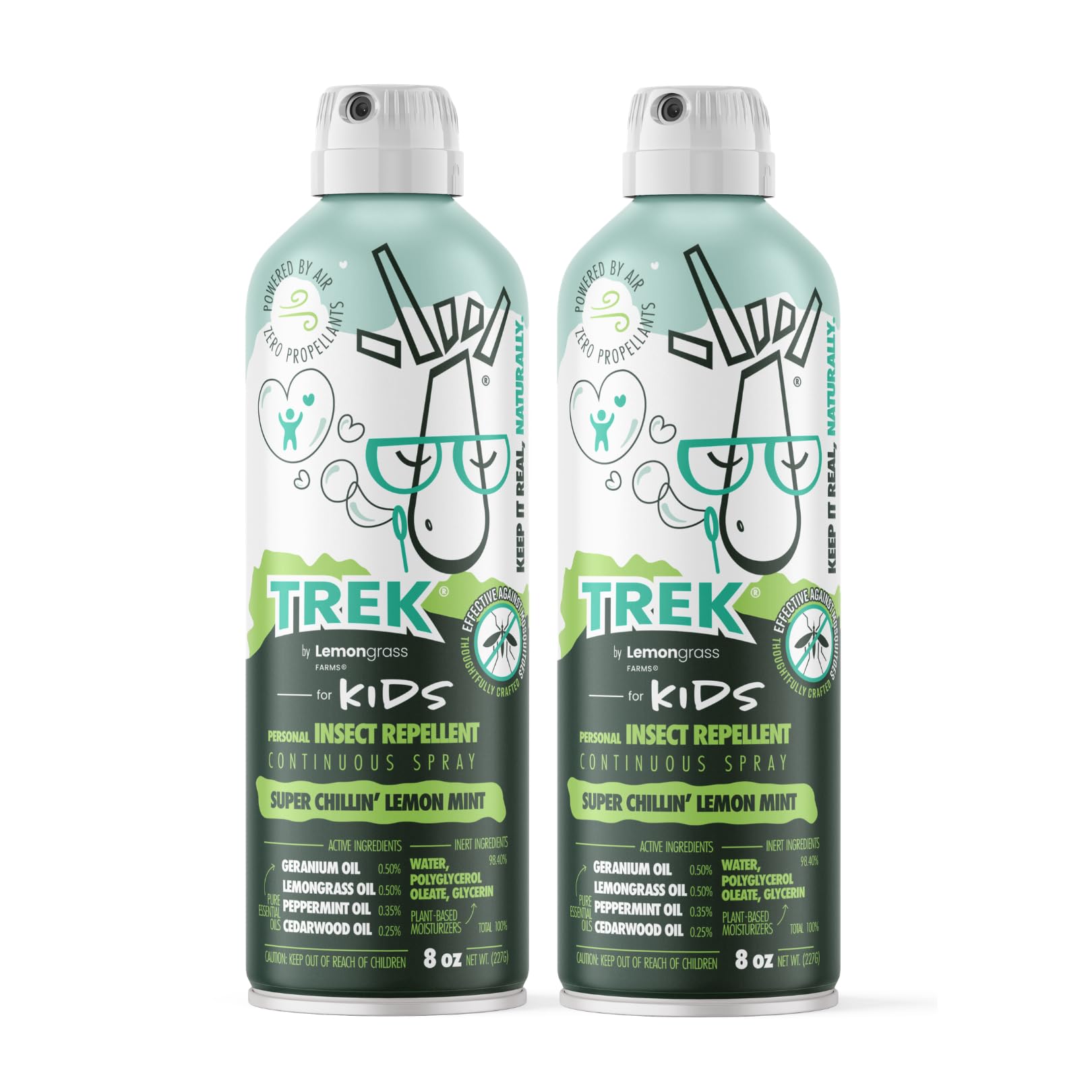Lemongrass Farms Trek Kids Insect Repellent Spray Twin Pack