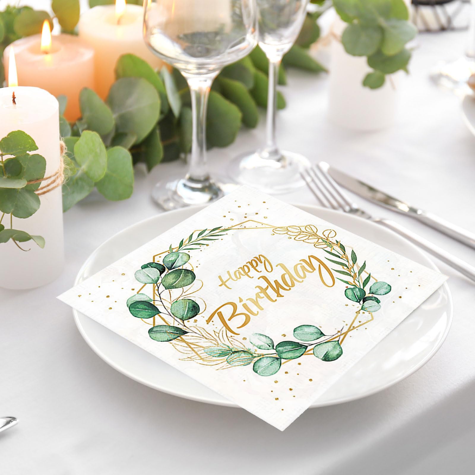 Lot De 60 Serviettes En Papier – Motif Fleurs Sauvages, 33 X 33 Cm, Pour Fêtes, Mariage, Anniversaire - 9