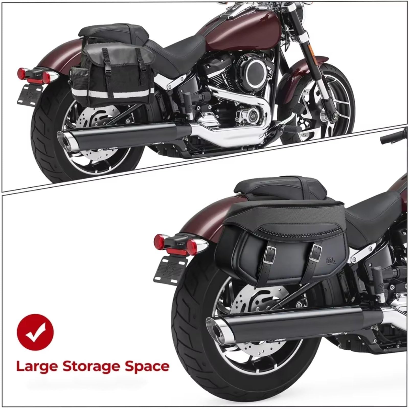 Bolsa Moto para Sportster para Dyna para Softail para Touring para Vstar para Shadow Alforja para Motocicleta Bolsa de sillín para Motocicleta Bolsa Lateral Bolsa de Embalaje
