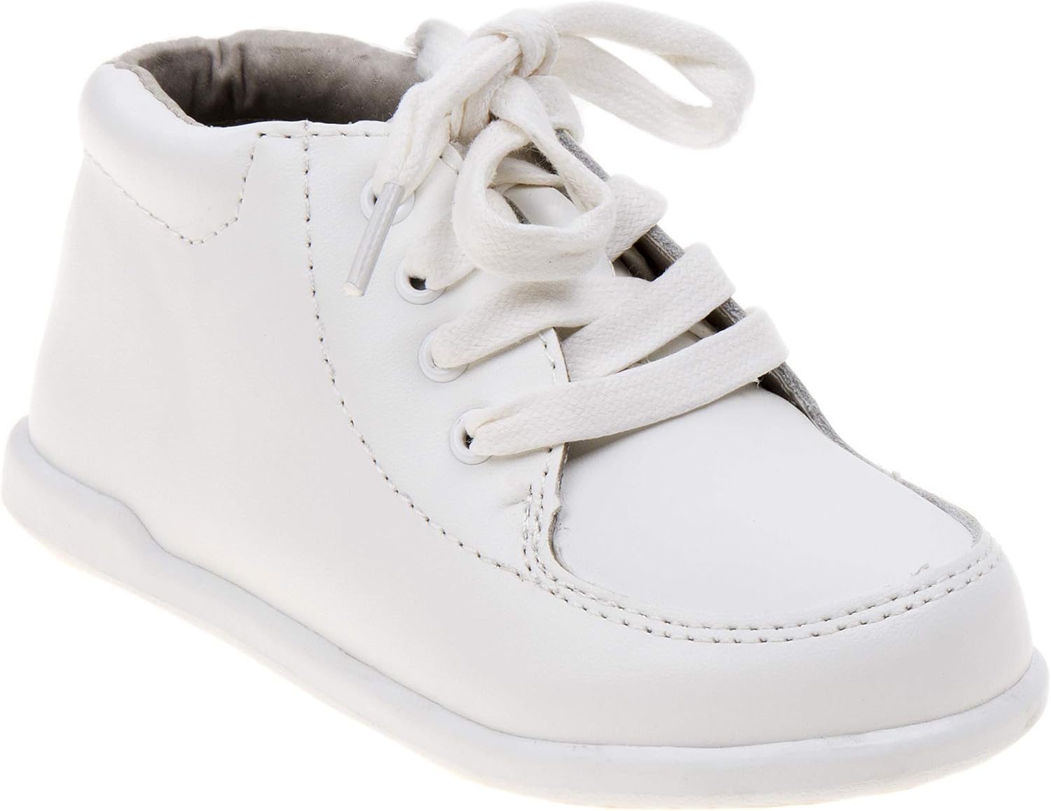 Josmo Baby-Boy's Daniel First Walker Shoe, White, 7.5 Wide US Toddler