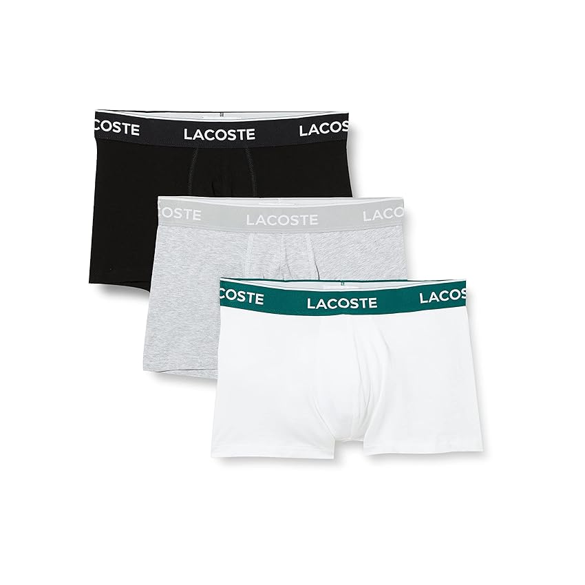 Immagine del prodotto Lacoste 5H3389 Boxer, Black/White-Silver Chine, S (Pacco da 3) Uomo
