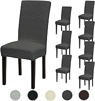 Vista 290 de Juego de 6 fundas elásticas para sillas de comedor, extraíbles y lavables, para sillas de comedor, hotel, ceremonia