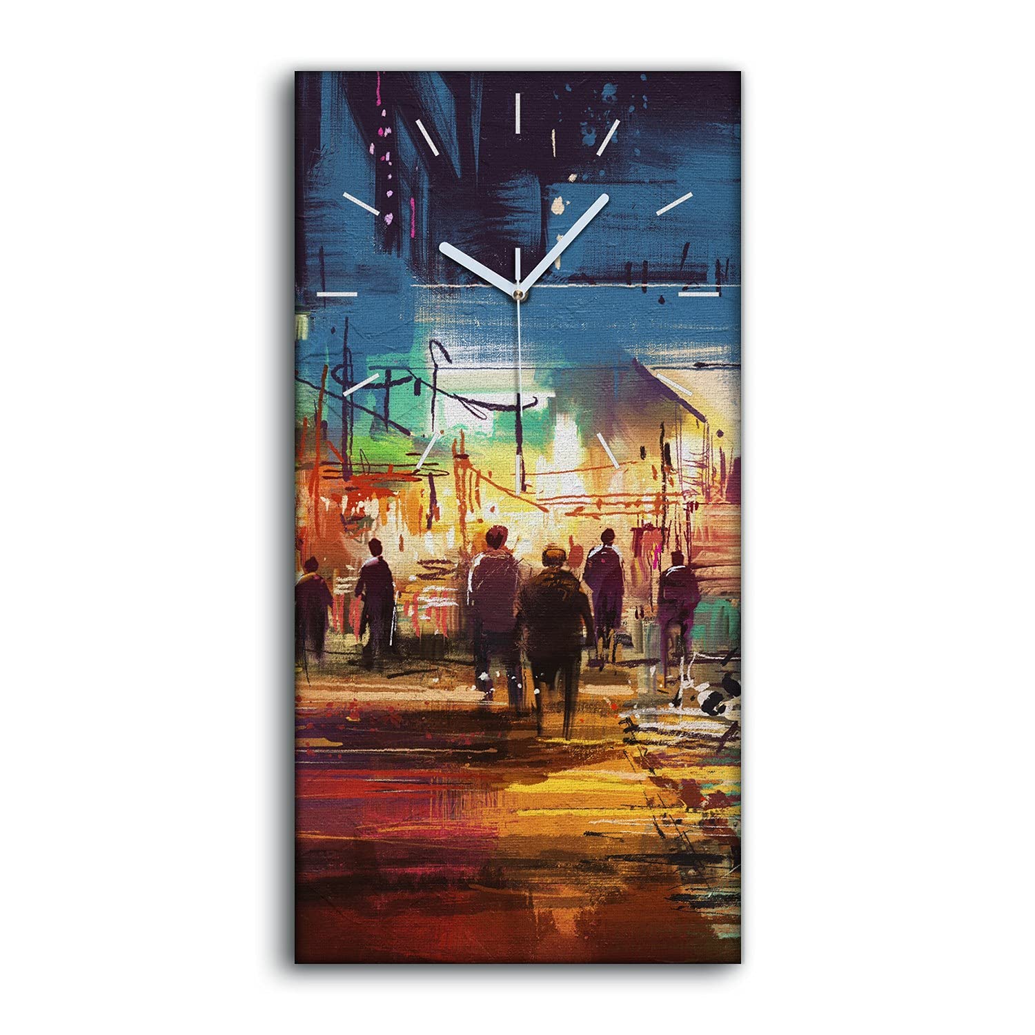 Horloge sur toile sans tic-tac tableau deco salon chambre zen
