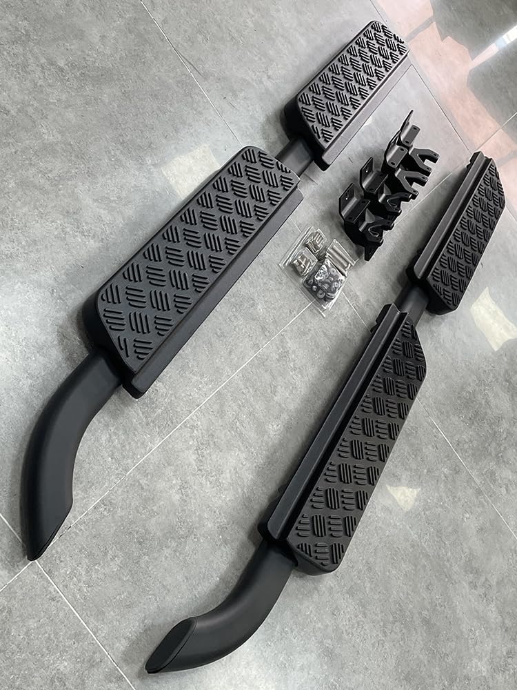 2PCS Aluminum Running Boards Side Steps Nerf Bars Fit for Land Rover Defender 110 2021-2026 4 Door Side Steps Running Boards Nerf Bars