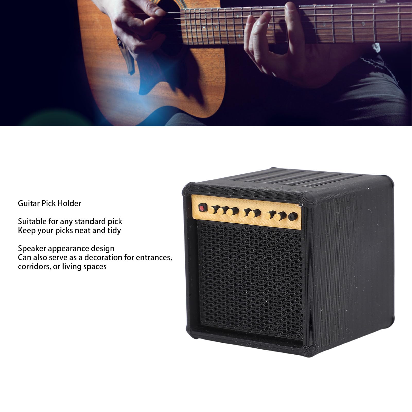 Cuifati Guitar Pick Box, 2 szt. Guitar Pick Holder do Domu