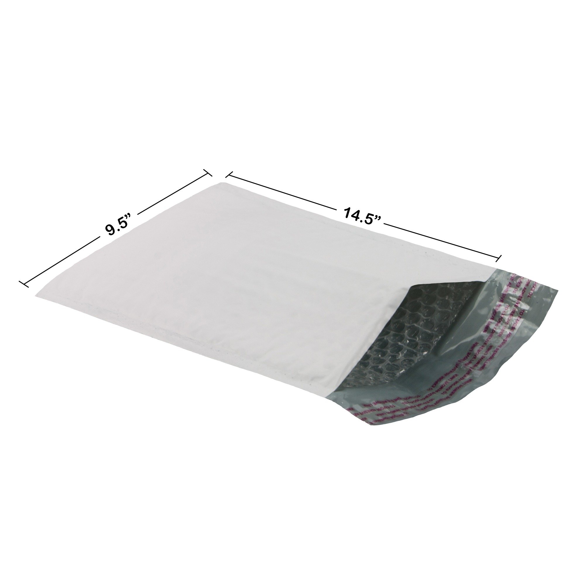 StarBoxesPoly Bubble Mailer 9.5"X14.5" #4- Pack of 100, White (PBM495145100)