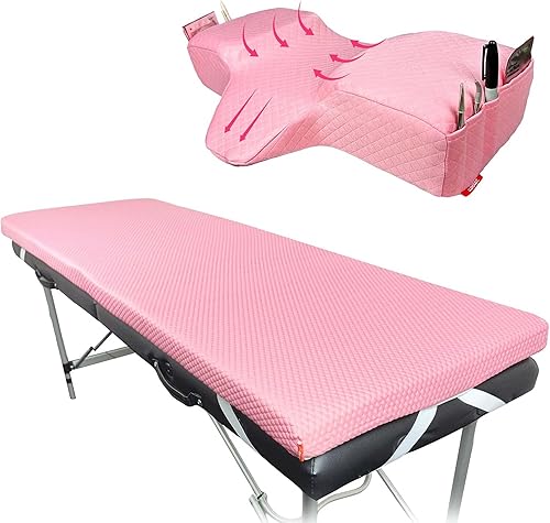 | Colchón de pestañas + almohada (rosa) | Cómodo cubrecolchón - con cuatro correas en las esquinas y parte inferior antideslizante | Almohada de