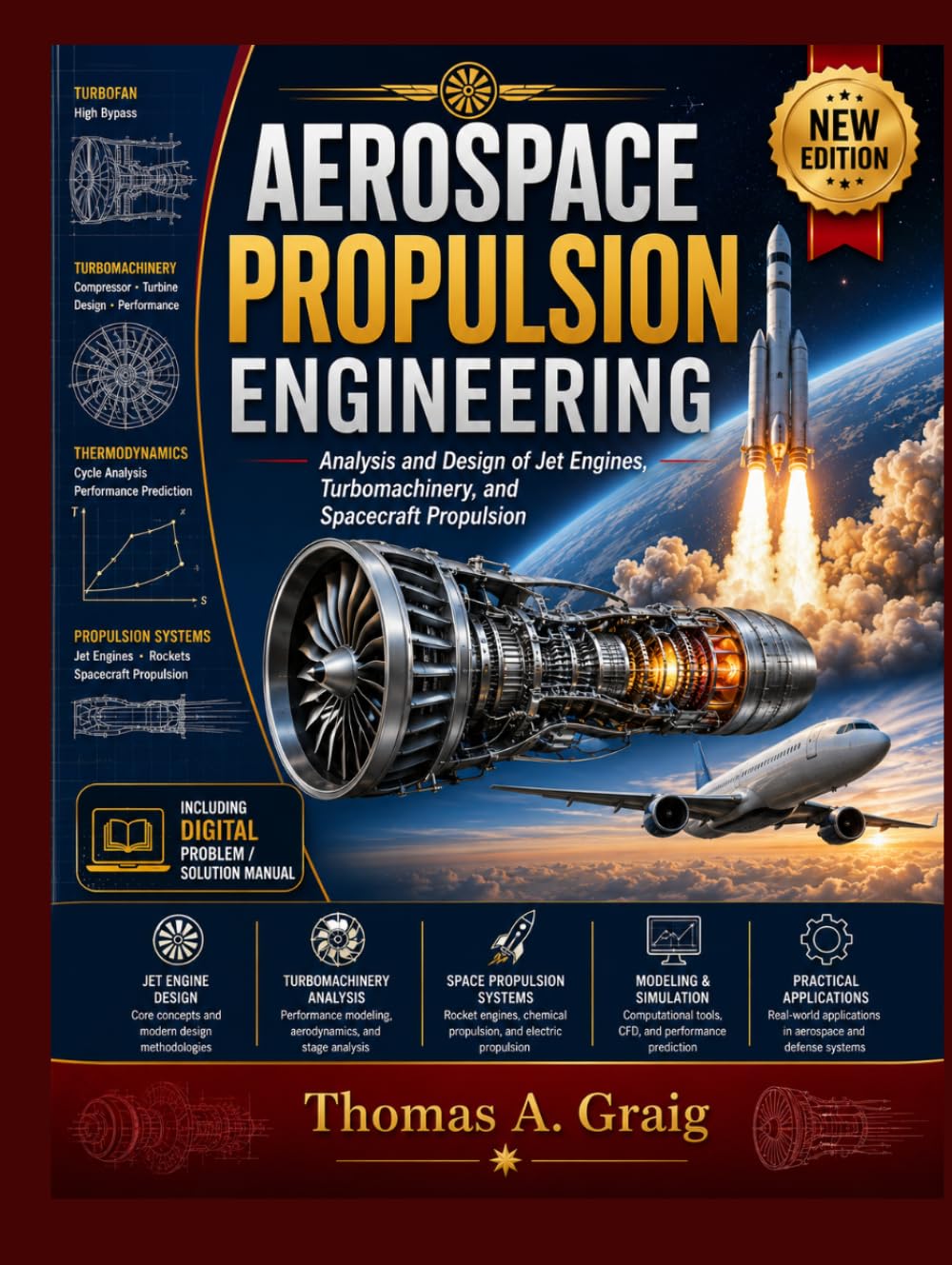 Aerospace Propulsion Engineering: Analysis and Design of Jet Engines, Turbomachinery, and Spacecraft Propulsion