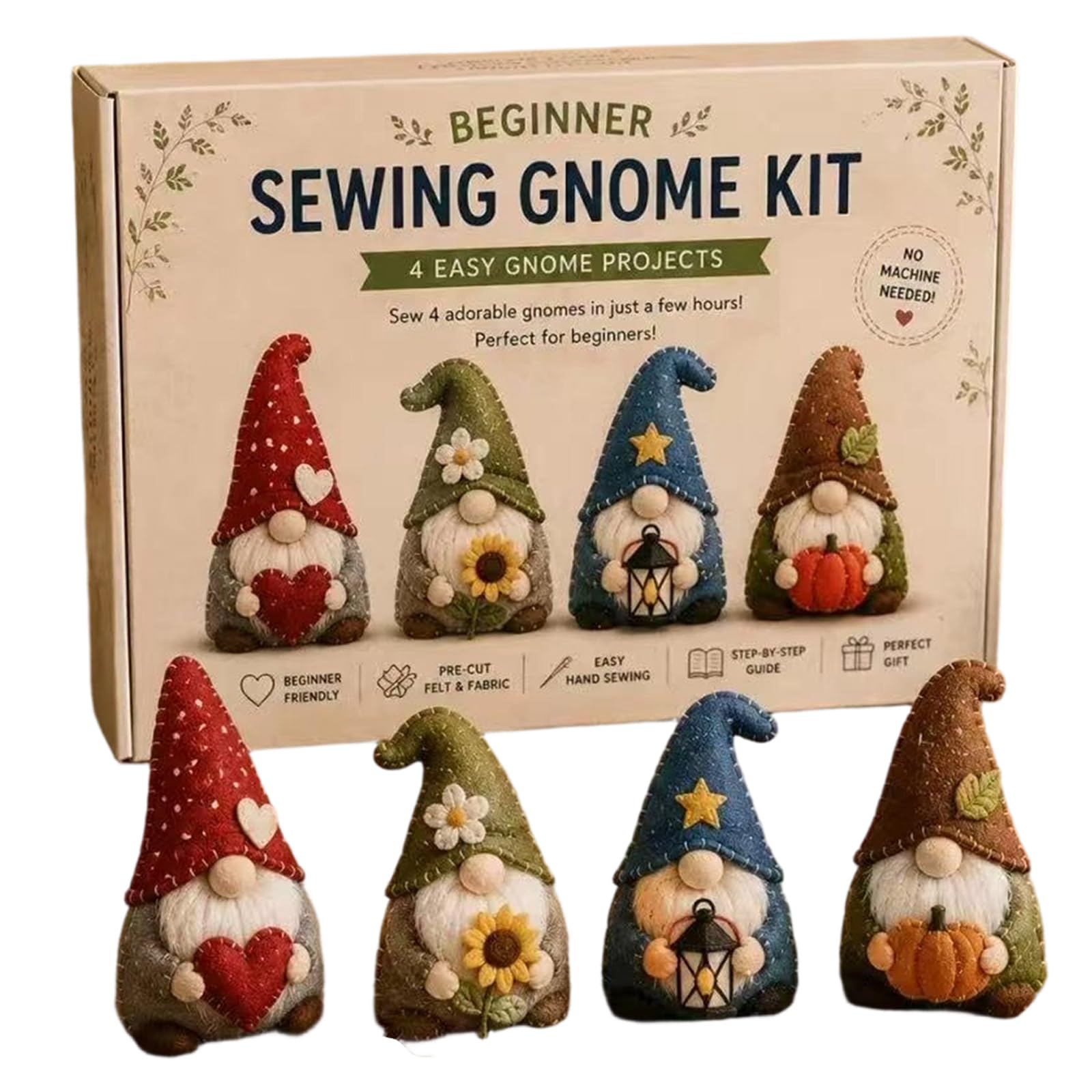 DIY Felt Patchwork Kit, Fairy Themed Sewing Set for Kids and Adults