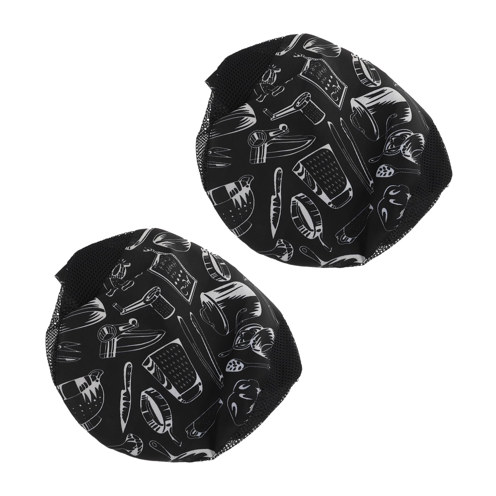 VANZACK 2Pcs Breathable Chef Beret Hat for Kitchen and Restaurant Unisex Cooking Caps for Chefs and Waiters Durable and Stylish Work Uniform Headwear Black