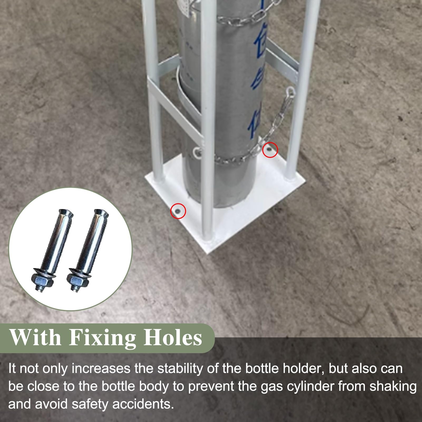 Soporte de Lujo para Tanque de oxígeno - Soporte Universal para bombonas de Gas con Cadenas de fijación, Soporte Resistente para Cilindros de nitrógeno en hospitales, Ajustable de 27 a 96 cm