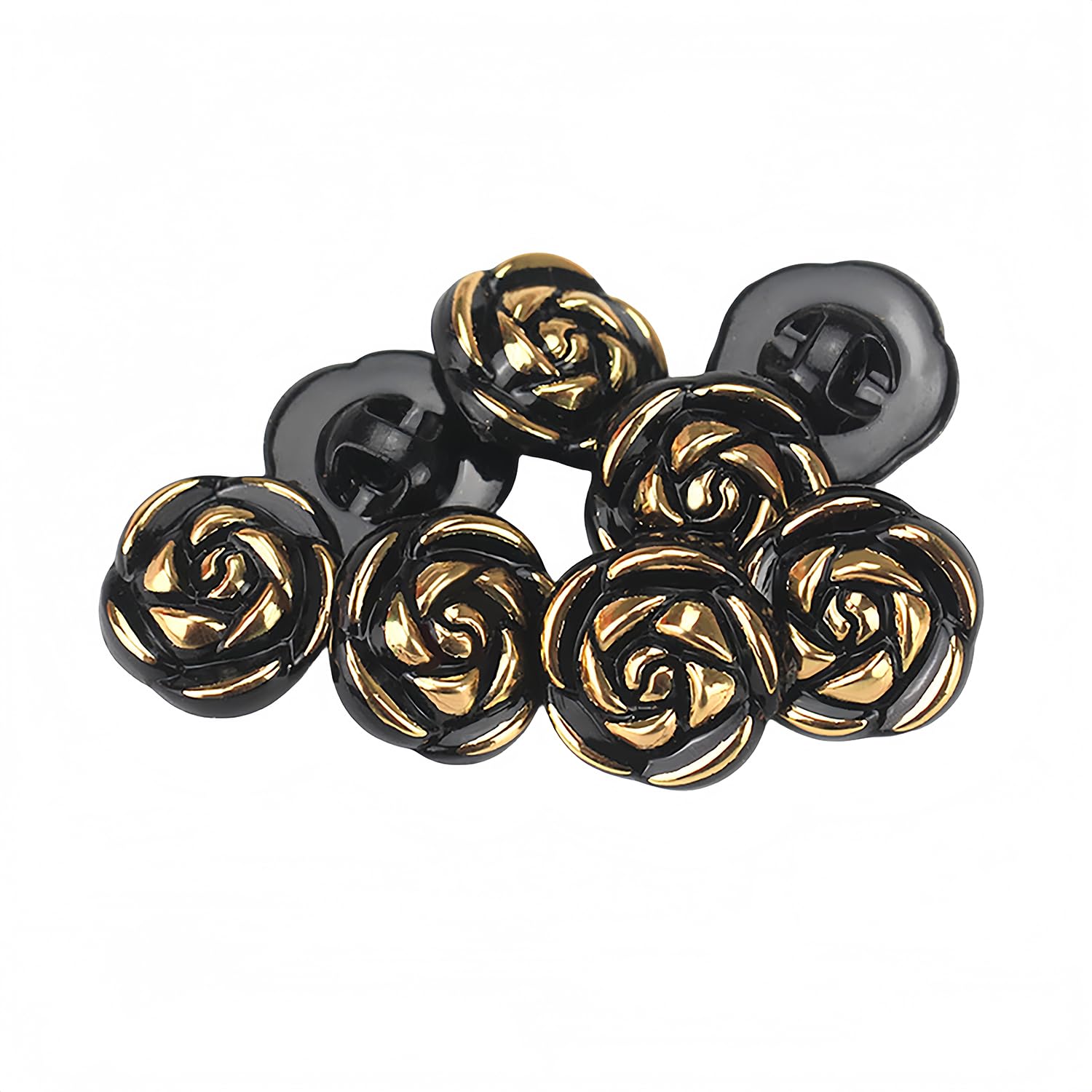 10 Pcs Acrylic Rose Flower Buttons Shirt Buttons Sewing Accessories DIY Crafts