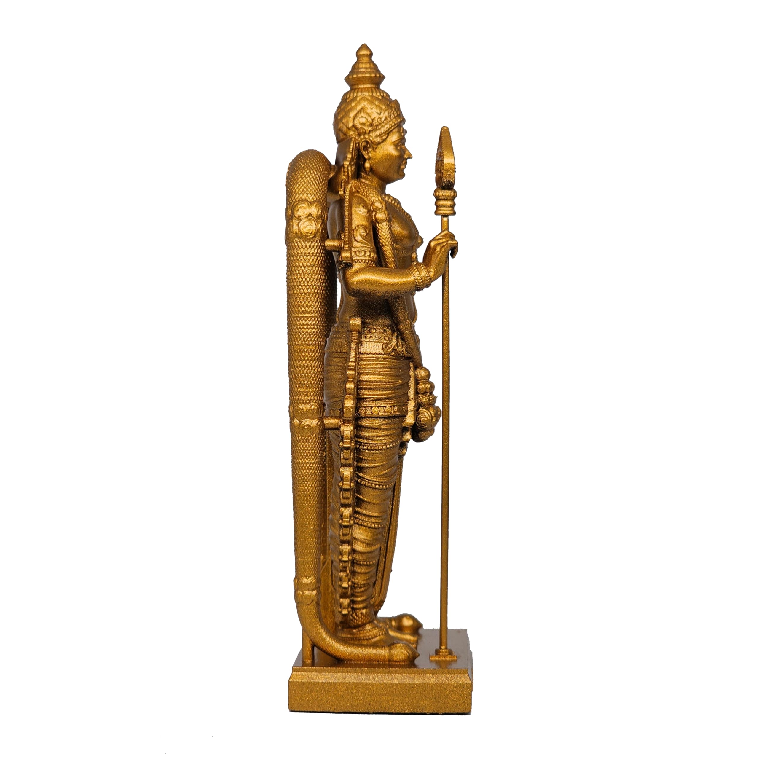 Murugan Statue - Golden Hindu Idol for Car & Home -6