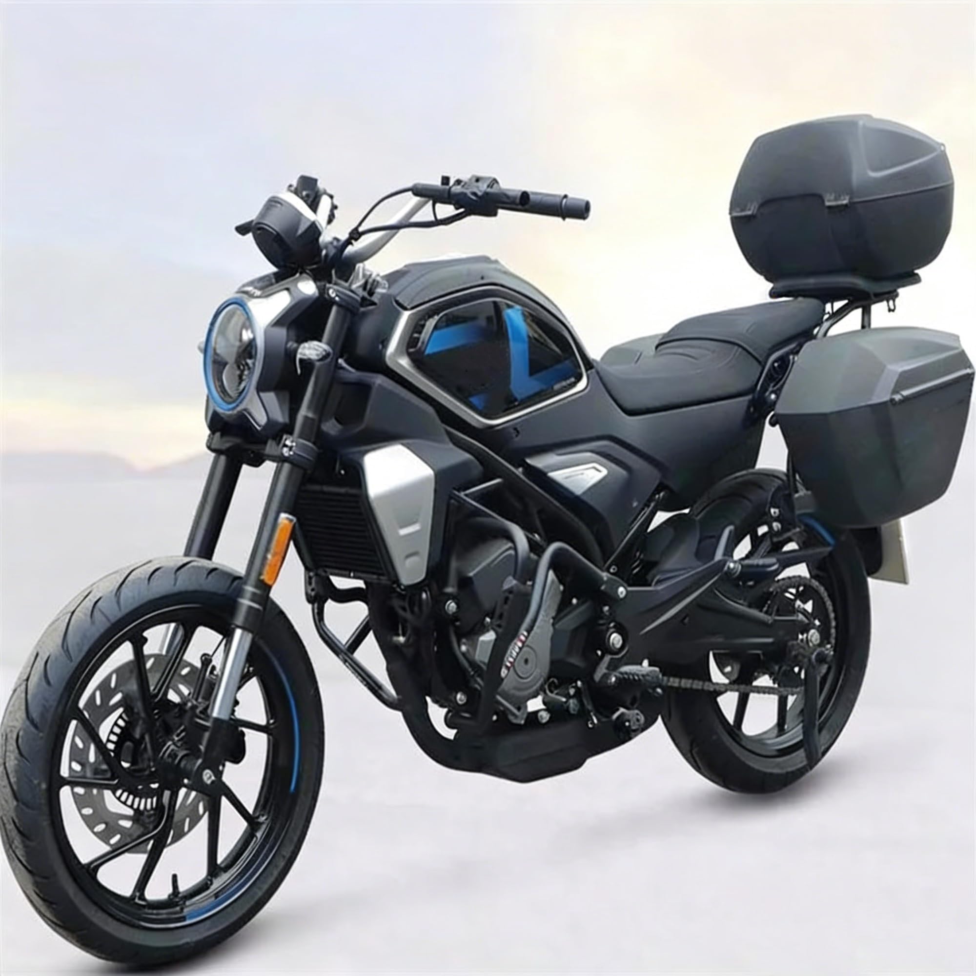 Portaequipajes Cajas Moto para CFMOTO CL-X250 Piezas De Motocicleta Reposabrazos Trasero, Accesorios Estante ala Trasera