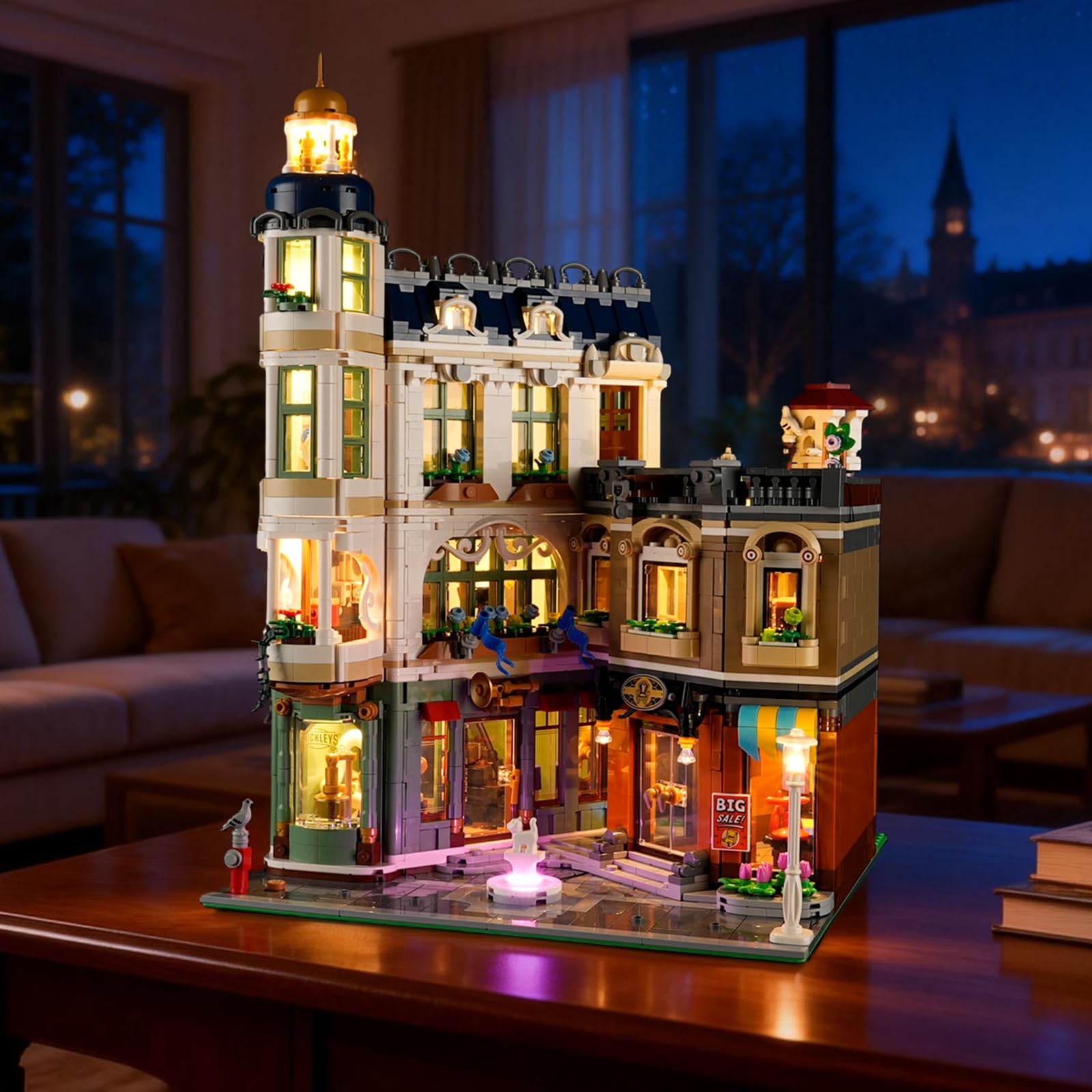 YEABRICKS LED Light for Lego-11371 Icons Shopping Street Building Blocks Model (Building Set NOT Included)